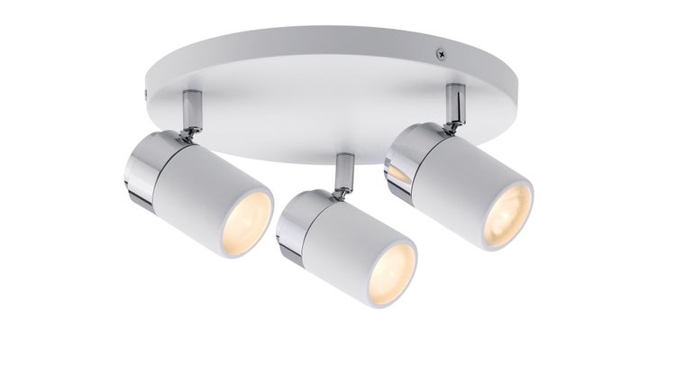 Spotlight Zyli IP44 GU10 230V max. 3x10W dimmbar Weiß, Chrom