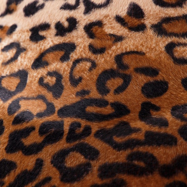 Velours Lampenschirm Leopard Design 35/35/20 Gold innen