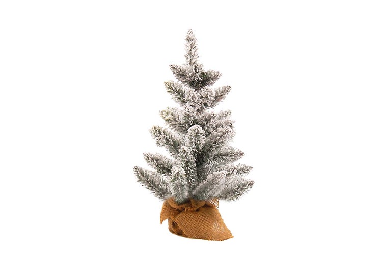 LAALU Künstlicher Weihnachtsbaum mit Schnee DELUXE Viola in Blumentopf 45cm