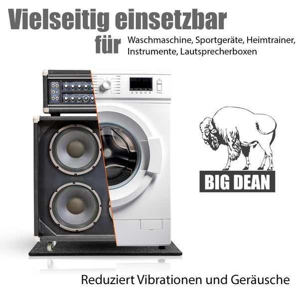 Vibrationsschutzmatte zur Reduzierung von Vibrationen und Geräuschen für Waschmaschinen, Sportgeräte, Heimtrainer, Musikinstrumente und Lautsprecherboxen