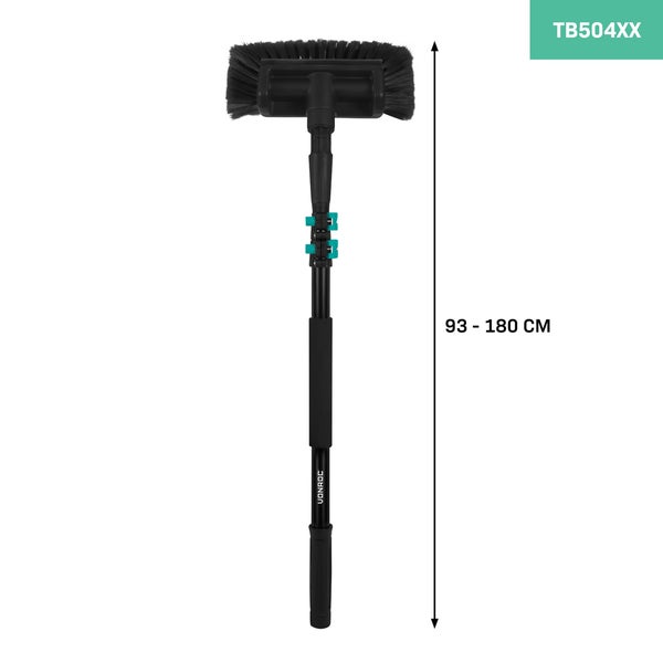 Teleskop Waschbürste von Vonroc mit einer einstellbaren Länge von 93 bis 180 Zentimeter.