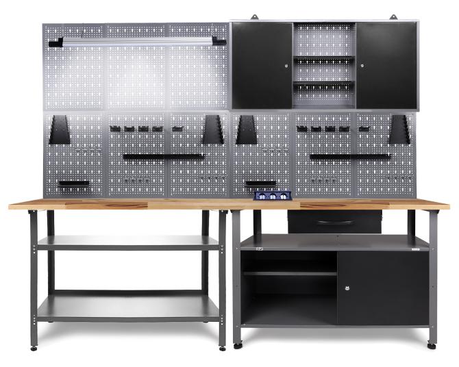 Ondis 24 Werkstatt Set Erfinder komplett LED Bluetooth & Steckdose, Werkstatteinrichtung, Werkbank