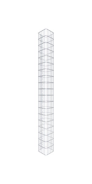 Gabionensäule 27 x 27 cm, MW 5 x 10 cm eckig - Höhe: 1,90 m