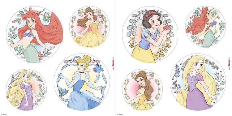 Disney Fensteraufkleber Dinsey-Prinzessinnen Multicolor - 30 x 30 cm - 612741