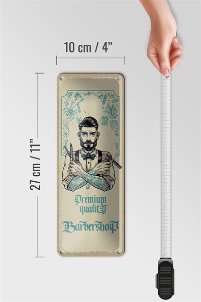 Blechschild Spruch Barbershop Premium quality 10x27cm Dekoration