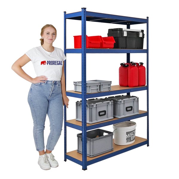 PROREGAL Mega Deal 3x Schwerlastregal Ragnar HxBxT 180 x 120 x 40 cm Fachlast 175 kg Blau Garagenregal Kellerregal Werkstattregal Steckregal