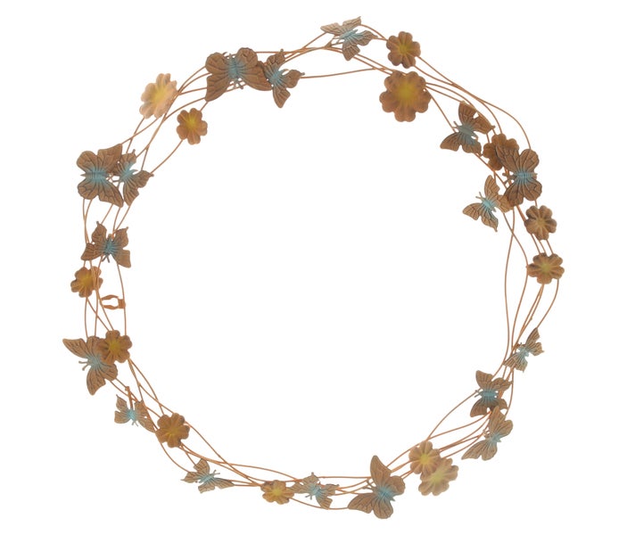 FRANK FLECHTWAREN|Rostkranz Blumen und Schmetterlinge, 45 x 45 x 4,5 cm, METALL