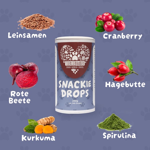 Snackie Drops - Belohnungssnack für Hunde - Leckerlis für Hunde - 250g