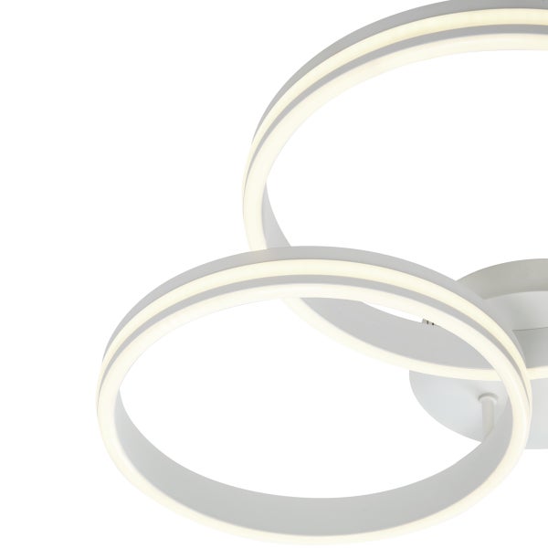 Moderne LED Deckenleuchte mit ringförmigem Design.