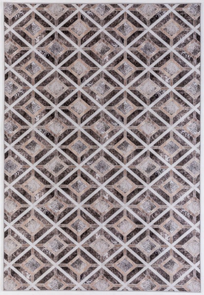 Bedruckter moderner Wohzimmerteppich Serena Braun 80x150 cm
