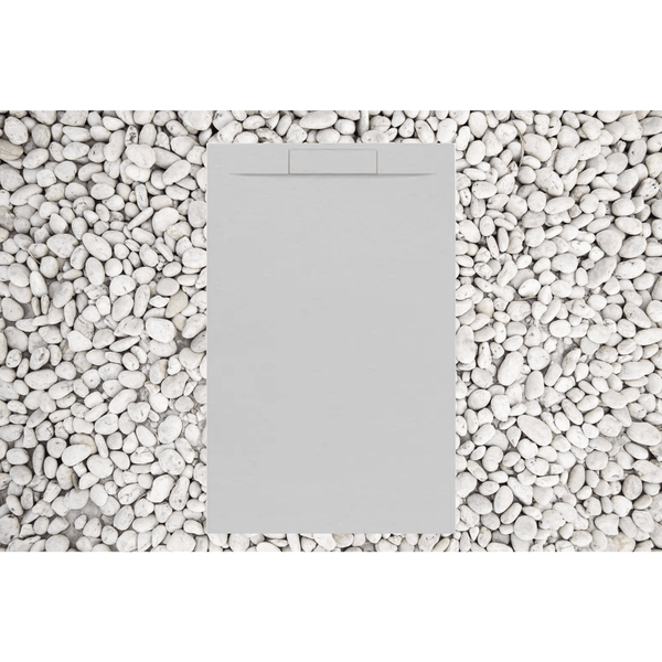 Duschwanne 75X145 cm Perlgrau Vulcano Line PLUS Aus Harz und Marmorpulver Mit Seitengitter AUS MARMORESINA - FRASCIO