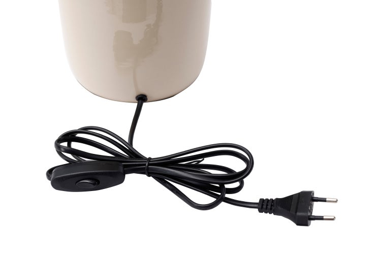 Dekorative Tischlampe Creme Gold, Klassische Nachtischlampe 43 cm | Wohnzimmer Esszimmer Leuchte