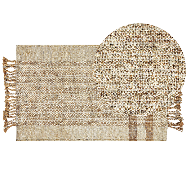 Teppich ORTAOBA Beige 80 x 150 cm Jute