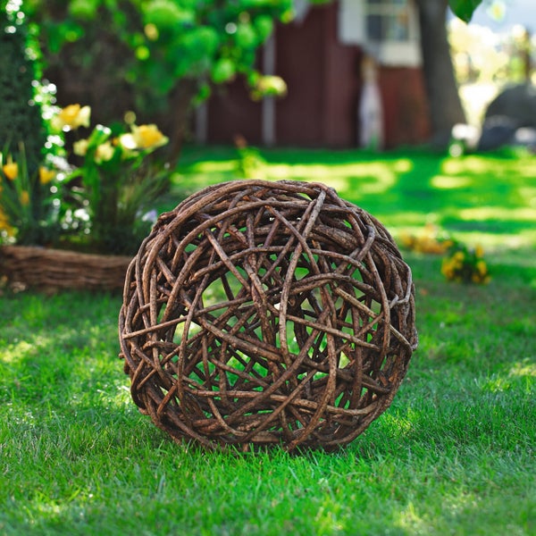 FRANK FLECHTWAREN | Kugel Rebenholz, HOLZ, ca. Ø 40 cm