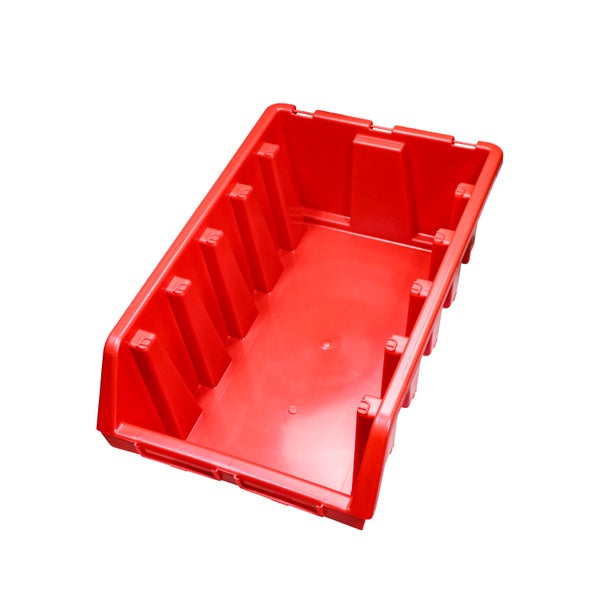 PROREGAL Sichtlagerbox 5 | HxBxT 18,7x33,3x50cm | Polypropylen | Rot