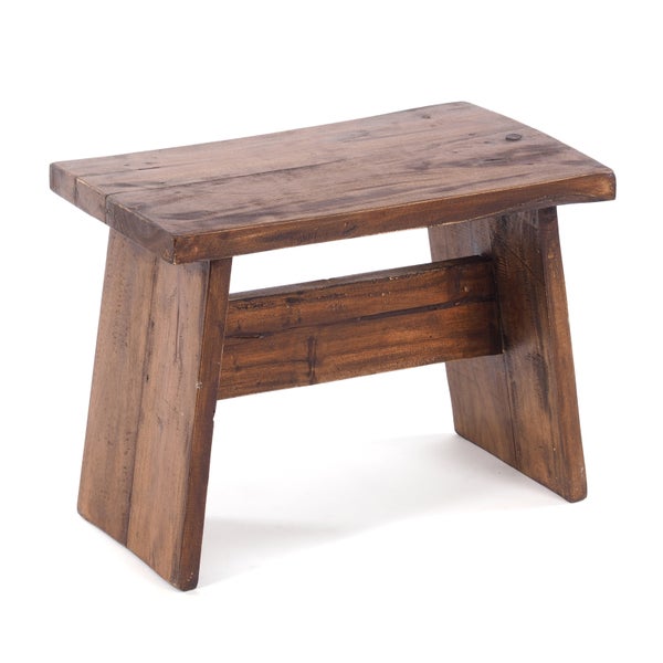 Hocker SCHEMEL 40 Mahagoni Massivholz 02 hellbraun