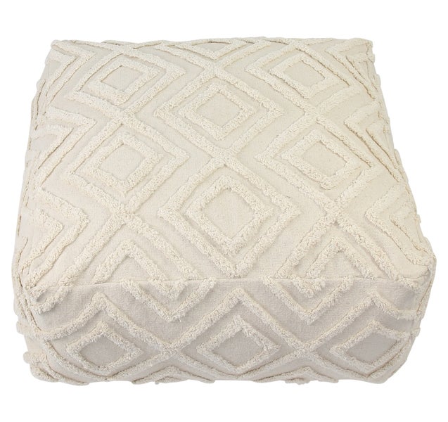 FRANK FLECHTWAREN | Pouf Can Marca, BAUMWOLLE, POLYPROPYLEN, 60 x 60 x 25 cm