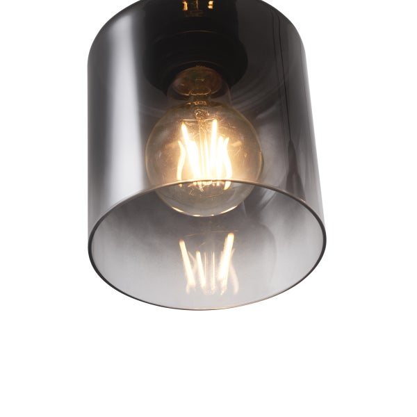 Deckenleuchte mit Glasschirm und Glühbirne