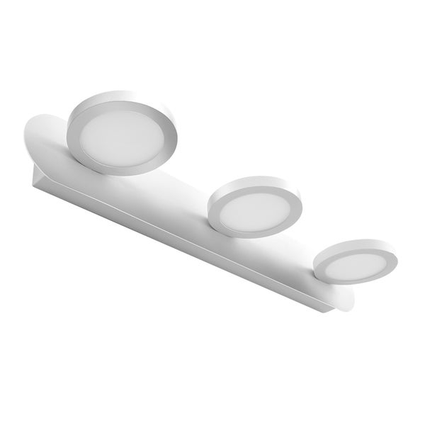EMKE LED Spiegelbeleuchtung mit 3 LED-Lichtern, 500x75x130 mm, IP20, Mattweiß, 4000K, 15W, Hoher Farbwiedergabeindex >80Ra