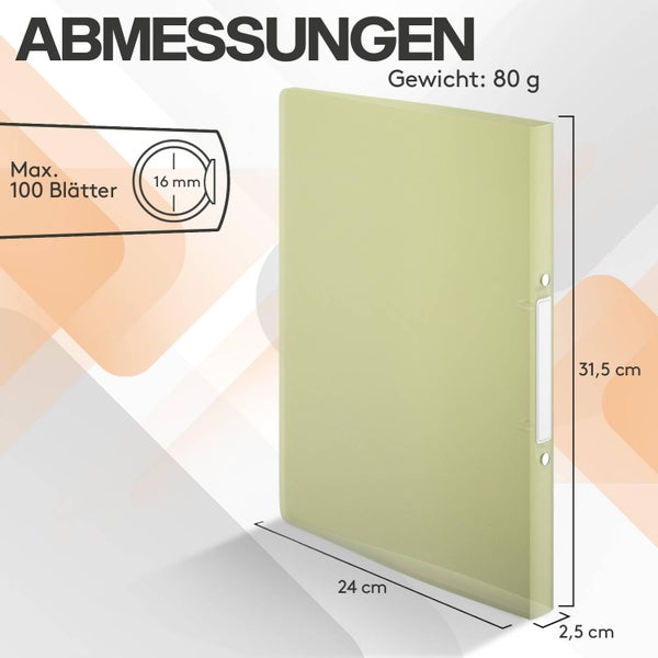ACROPAQ - 12 x Ringbuch A4 - Mit 2 Ringen, Mit Rückenetiketten, Rückenbreite 2,5 cm, Wasser, Natur Farbkollektion - Ringhefter, Ringordner, Ordner A4 Schmal, Ringmappe A4, Schulordner