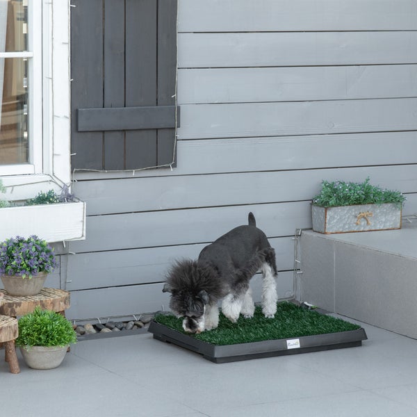PawHut Hundetoilette, L63 x B51 x H6 cm, , Grün+Schwarz