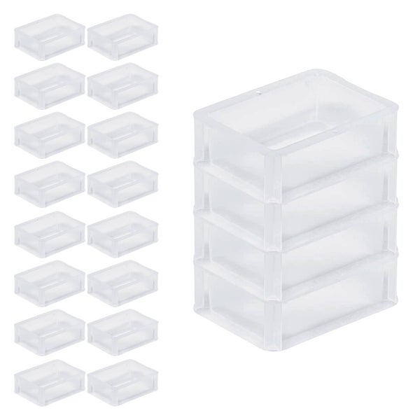 PROREGAL SuperSparSet 20 x Transparenter Eurobehälter BasicLine Mit Geschlossenem Griff und Klickdeckel HxBxT 7 x 15 x 20 cm 1,3 Liter Eurobox