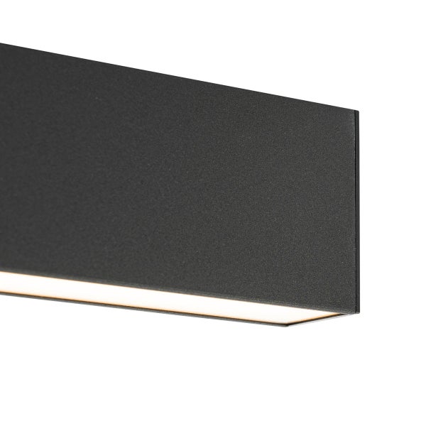 Rechteckige, schwarze Deckenleuchte