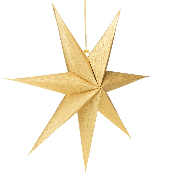 Goldener Papierstern zum Aufhängen