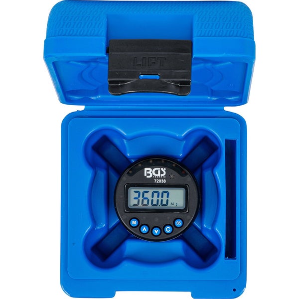 BGS technic Drehmoment-Winkelmesser in geöffnetem blauem Koffer