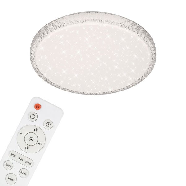 LED Deckenleuchte CCT Sternendekor Kristalloptik dimmbar 24W Ø39,3cm Briloner