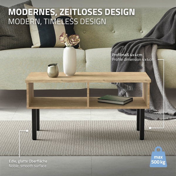 ML-Design 4er Set Tischbeine I-Design 30 cm, Schwarz glänzend, aus pulverbeschichtetem Stahl, eckig, Profil 4x4 cm, Höhenverstellbare Möbelfüße 1-4 cm, Möbelbeine für Couchtische, Bänke, Sideboards