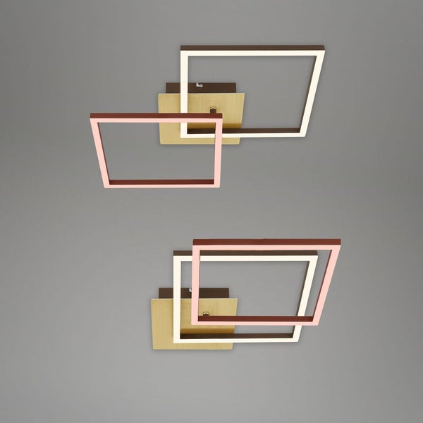LED Deckenleuchte, gold-braun, 2x LED/11W