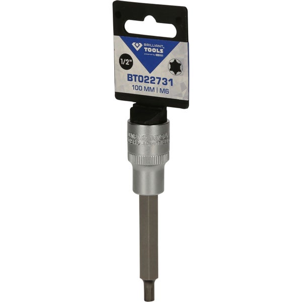 BRILLIANT TOOLS 1/2 RIBE-Bit-Stecknuss 100 mm lang M6 - BT022731