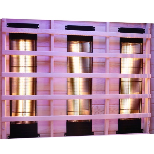 Dewello® Infrarotkabine Infrarotsauna LAKEFIELD 2 120cm x 120cm inkl. 5 Vollspektrumstrahler, 5 Karbonstrahler, LED