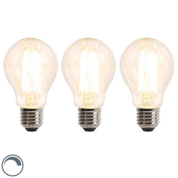Set mit 3 dimmbaren E27-LED-Lampen 6W 500 lm 2700K