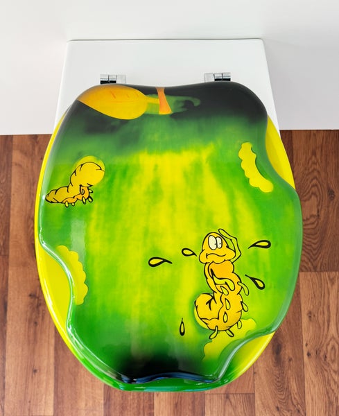 ADOB Design WC Sitz Apple, Holzkern lackiert, verstellbare Metallscharniere, universalpassend