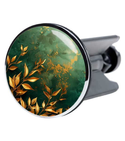 Waschbeckenstöpsel mit Blattmotiv