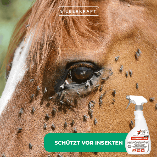 Insektenabwehr Spray für Pferde, Schutz vor Mücken, Bremsen, Zecken und Fliegen, für Stall, Weide und Ausritt, mit Langzeitwirkung, gebrauchsfertig, einfache Anwendung