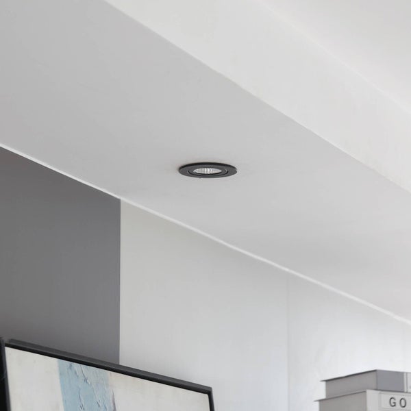 Arcchio LED Hochvolt Einbaustrahler Jyra (Modern) in Schwarz aus Aluminium (1 flammig, ) - Strahler Einbauleuchte Deckenleuchte Wandleuchte Wohnzimmerleuchte