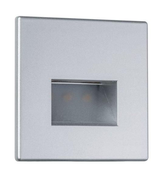 LED Wandeinbauleuchte Edge Quadro eckig 80x5mm 1,2W 50lm 230V 2700K Chrom matt