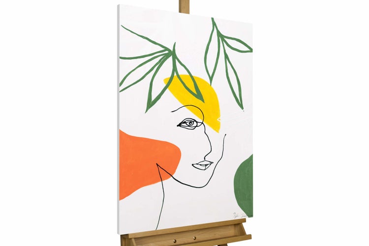 Handgemaltes Gemälde Acrylfarbe 60x90cm Beige