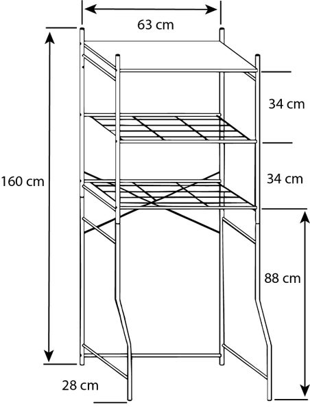Waschmaschine Toilette Überbau Schrank Tubas M