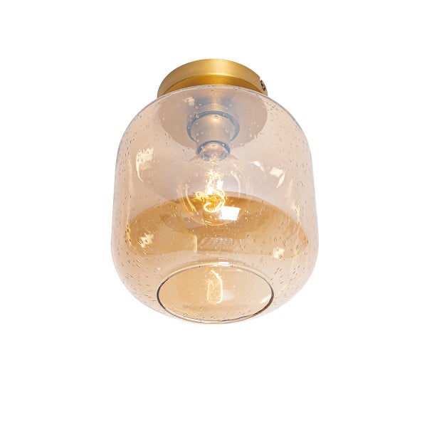 Deckenleuchte mit Lampenschirm aus Glas