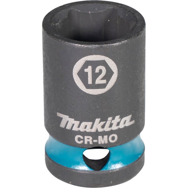Makita E-15936 Steckschlüssel 3/8 SW12 Impact Black kurz