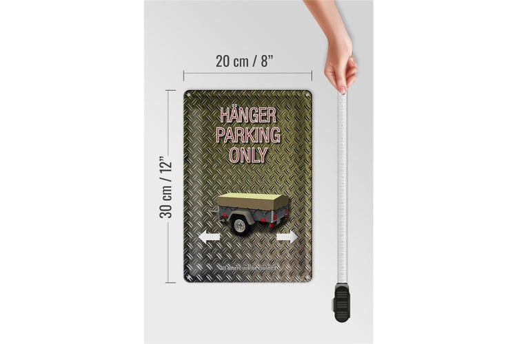 Blechschild Spruch 20x30cm Hänger parking only Wanddeko