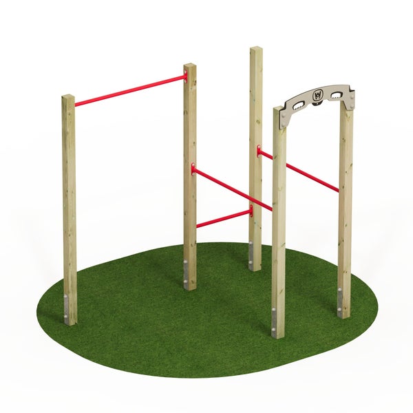 WICKEY FIT Base 510 – Outdoor-Fitnessgerät – rot