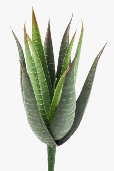 Künstlicher Kirschblütenzweig mit weißen und zartrosa Blüten und gelben Staubgefäßen auf braunem Stiel.