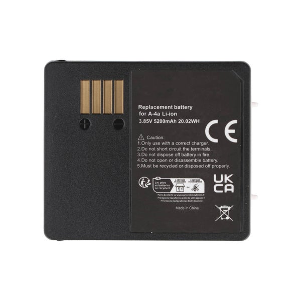 Lithium Ionen Ersatzakku für A 4a mit 3,85 Volt und 5200 Milliamperestunden Kapazität