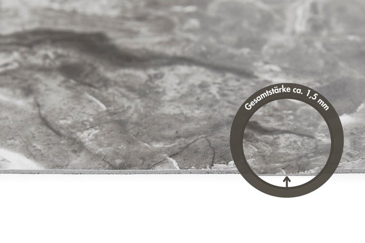 Gesamtstärke von circa 1,5 Millimetern