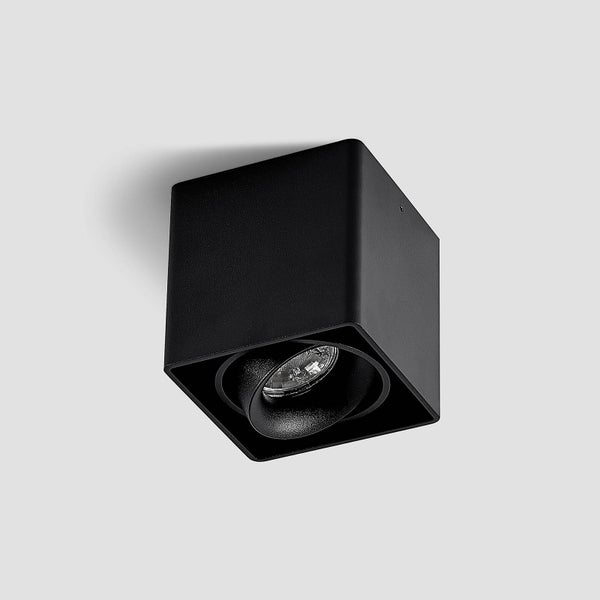 Schwarze Deckenleuchte im Würfeldesign